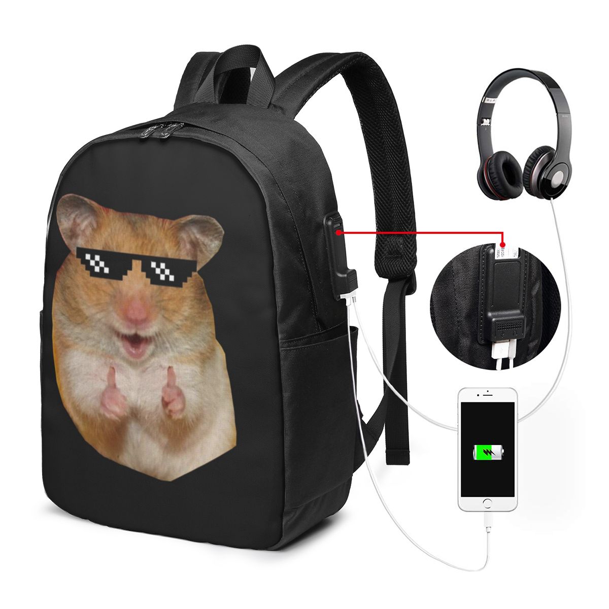 Backpacks - Divertente zaino a forma di criceto,