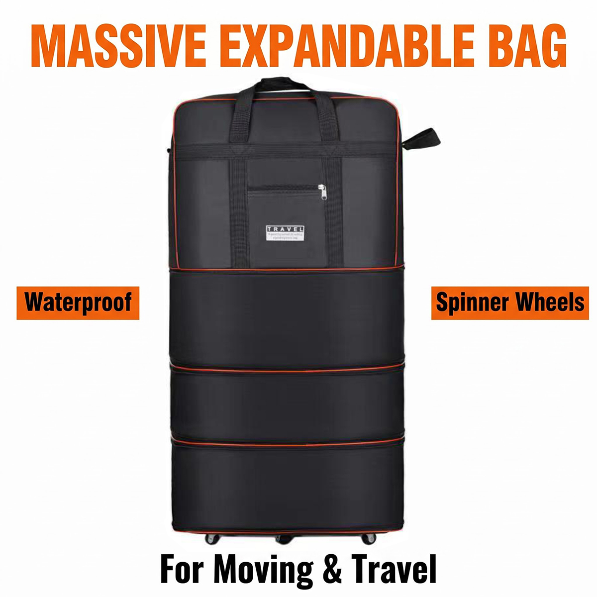 Foldable Rolling Luggage Bag - Borsa da Viaggio con Ruote Espandibile