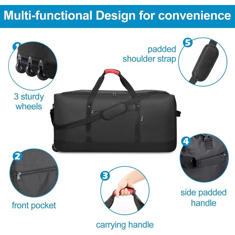 Borsa da viaggio pieghevole co - Foldable Rolling Luggage Bag recensione e prezzo