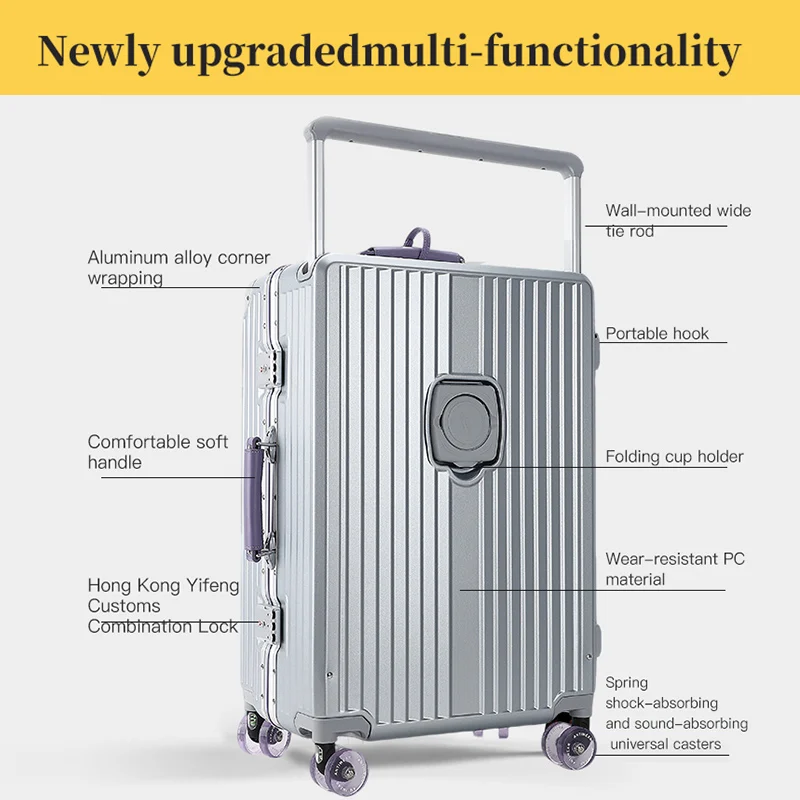 MIGEBAO Valigia Premium da 20  - Aluminum Frame Carry On Luggage recensione e prezzo